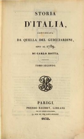 Storia d'Italia, continuata da quella del Guicciardini, sino al 1789, 2