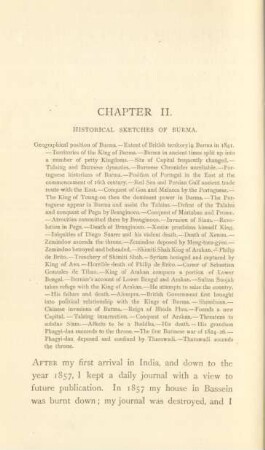 Chapter II. Historical sketches of Burma