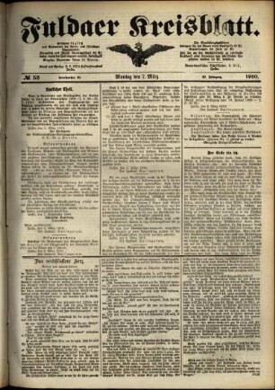 Ausgabe vom Montag, den 07. März 1910.