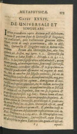 Caput XXXIV. De Universali Et Singulari.