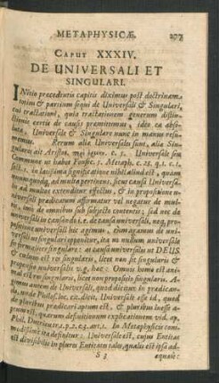 Caput XXXIV. De Universali Et Singulari.