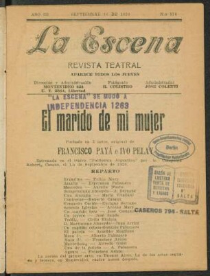 El marido de mi mujer : pochade en 3 actos