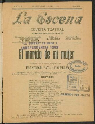El marido de mi mujer : pochade en 3 actos
