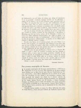 Los premios municipales de literatura