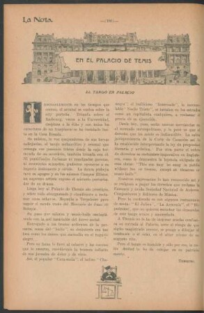 En el palacio de Temis : El tango en palacio