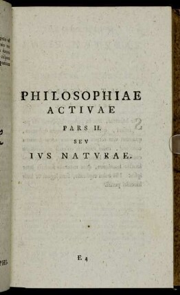 Pars II. Seu Ius Naturae