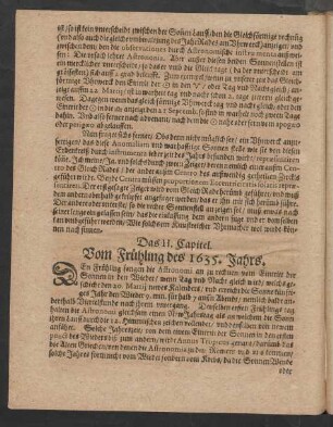 Das II. Capitel. Vom Frühling des 1635. Jahrs.