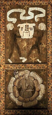 Kassettendecke mit Heiligendarstellungen