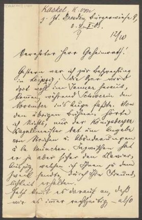 Brief an Ludwig Strecker <senior> an B. Schott's Söhne : 08.10.1903