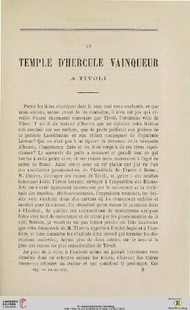 N.S. 7.1863: Le temple d'Hercule Vainqueur à Tivoli