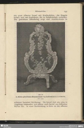 In Silber getriebener Kaminschirm