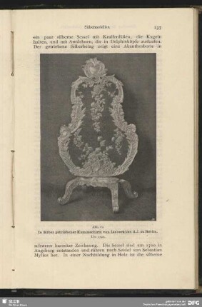 In Silber getriebener Kaminschirm