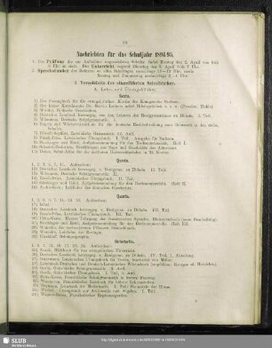 Nachrichten für das Schuljahr 1894/95