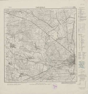2634 (alte Nr.: 1221) Ludwigslust, Meßtischblatt (4cm - Karte)