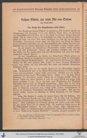 Caspar Öchsle, der letzte Abt von Salem.