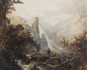 Raubritterburg in felsiger Landschaft