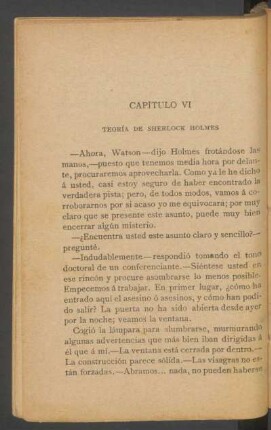 Capítulo VI - Teoría de Sherlock Holmes