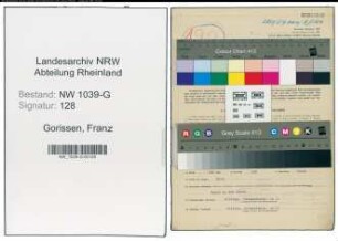 Entnazifizierung Franz Gorissen , geb. 28.01.1911 (Angestellter)