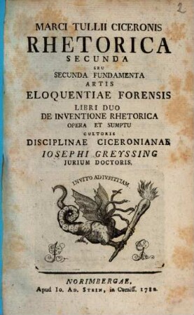Marci Tullii Ciceronis Rhetorica Seu Institutiones Artis Eloquentiae Forensis, 2
