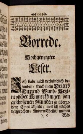 257-264, Vorrede. Hochgeneigter Leser.