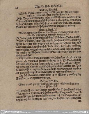 Der 30. Artickel. Wann man Ertzt trifft/wie man sich halten/dasselbe nachschlagen und außführen soll.