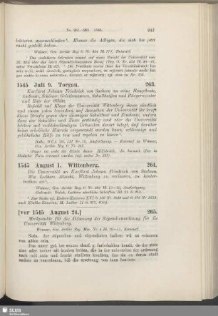 264. 1545, August 1. Wittenberg