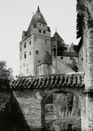 Landshut, Burg Trausnitz : Landshut. Burg Trausnitz. Ansicht von Westen mit Wittelsbacher Turm