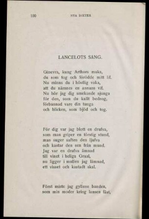 Lancelots Sång.