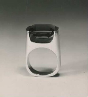 Ring aus Silber mit Goldfassung und Rauchquarz von Heinz-Ulrich Bullermann