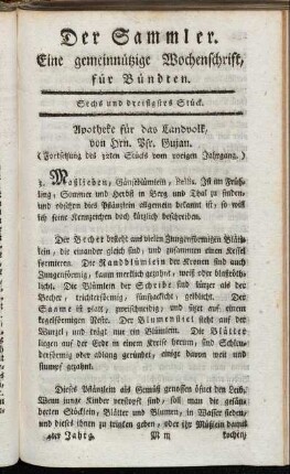 Sechs und dreisigstes Stück.