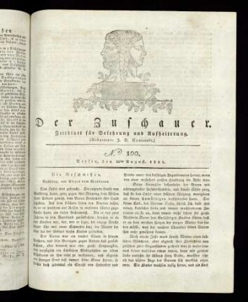 No. 100 - 21. August 1821