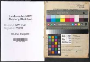 Entnazifizierung Helgard Blume , geb. 21.04.1922 (Lehrerin)