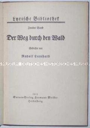 Gedichte von Rudolf Leonhard mit eingehändiger Widmung