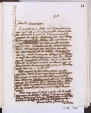 Schreiben an Baillie Scott (Brief)