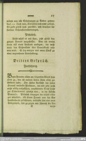 Drittes Gespräch. Fortsetzung