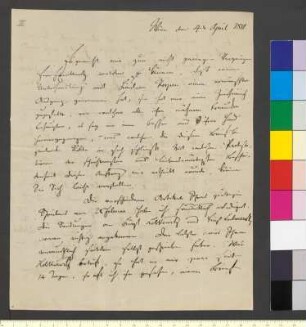 Brief von Gentz, Friedrich an Goethe, Johann Wolfgang von