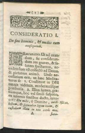 Consideratio I. De fine hominis, ...