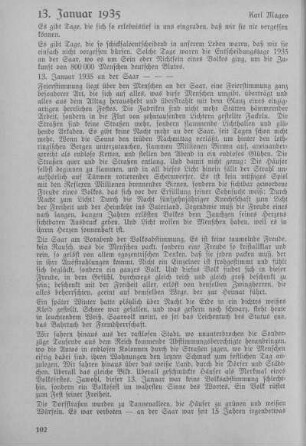 13. Januar 1935.