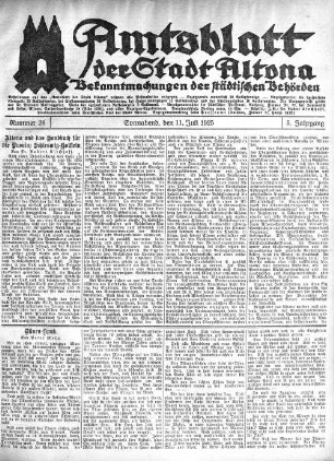 Nummer 28. : Sonnabend, den 11. Juli 1925