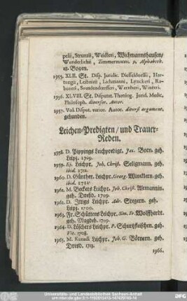 Leichen-Predigten, und Trauer-Reden.