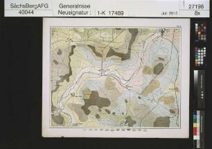 Geologische und Grubenrevierkarte des Kohlenbeckens von Teplitz- Dux- Brüx [Teplice- Duchcov- Most] in Böhmen