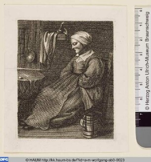 [Eine sitzende Magd; A seated maid]