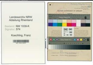 Entnazifizierung Franz Koechling , geb. 24.02.1898 (Beamter)