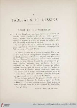 VI Tableaux et Dessins (Nr. 472 - 494)
