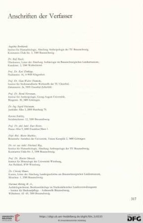 Anschriften der Verfasser