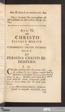 Sect. I. De Persona Christi Redemtoris.