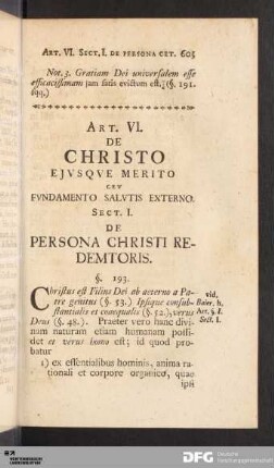 Sect. I. De Persona Christi Redemtoris.