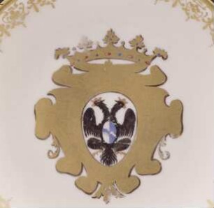 Koppchen und Unterschale mit Wappen Da Lezze und Chinoiserie — Unterschale