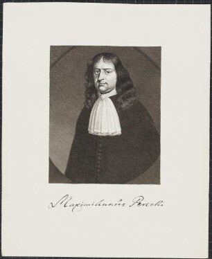 Icones Professorum Marpurgensium — Bildnis des Maximilian Percelli (1648-1703)