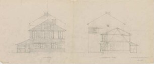 Döllgast, Hans; Englschalking; Schreinerei Benedikt Schabacker, Vollmannstraße 53/55 - Ostseite; Westseite (Ansichten)